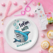 schwimmen mit Haien Pappteller (Party)