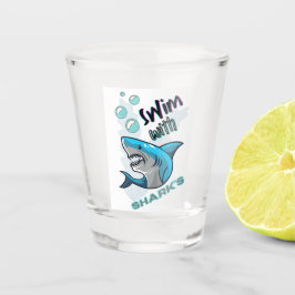 schwimmen mit Haien Schnapsglas