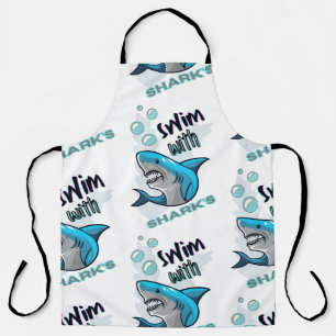 schwimmen mit Haien Schürze