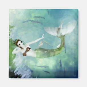 Schwimmen mit Lachs Magnet