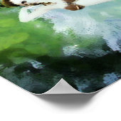 Schwimmen mit Lachs Print Poster (Ecke)