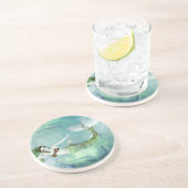 Schwimmen mit Lachs-Untersetzer Untersetzer (Seite)
