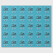 Schwimmen mit motivierend Herzen Geschenkpapier (Flach)