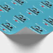 Schwimmen mit motivierend Herzen Geschenkpapier (Ecke)