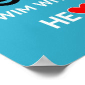 Schwimmen mit motivierend Sport Poster (Ecke)