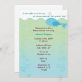 Schwimmen mit Mutter - Babyparty-Einladung Einladung (Vorne/Hinten)