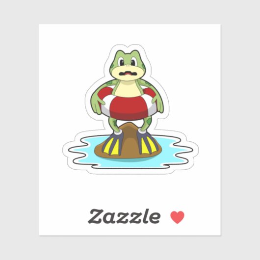 Schwimmen mit Schwimmen Aufkleber (Blatt)