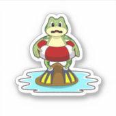Schwimmen mit Schwimmen Aufkleber (Vorderseite)
