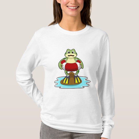 Schwimmen mit Schwimmen T-Shirt (Vorderseite)