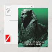 Schwimmen mit Sphinxen Postkarte (Vorne/Hinten)