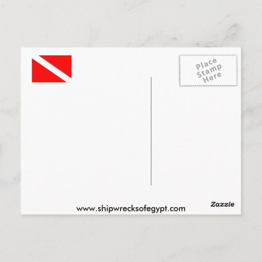 Schwimmen mit Sphinxen Postkarte (Rückseite)