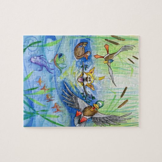 Schwimmen mit Turbo Puzzle (Horizontal)