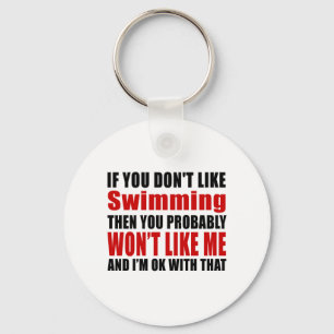 Schwimmen mögen nicht Entwürfe Schlüsselanhänger