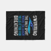 Schwimmen nur Sport, wo Coach Schwimmen Geschenke Fleecedecke (Vorderseite (Horizontal))