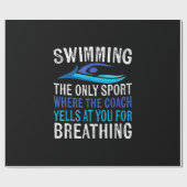 Schwimmen nur Sport, wo Coach Schwimmen Geschenke Geschenkpapier (Flach)