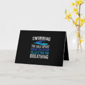 Schwimmen nur Sport, wo Coach Schwimmen Geschenke Karte (Gelbe Blume)