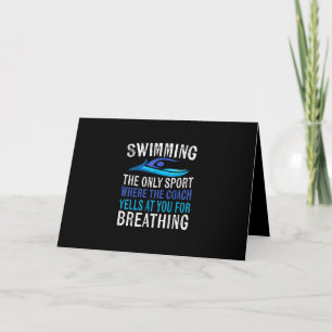 Schwimmen nur Sport, wo Coach Schwimmen Geschenke Karte
