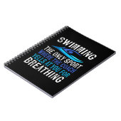 Schwimmen nur Sport, wo Coach Schwimmen Geschenke Notizblock (Linke Seite)