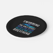 Schwimmen nur Sport, wo Coach Schwimmen Geschenke Pappteller (Schrägansicht)