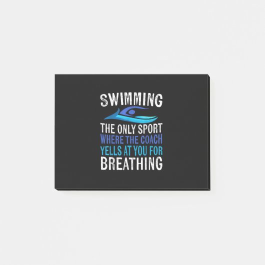 Schwimmen nur Sport, wo Coach Schwimmen Geschenke Post-it Klebezettel (Vorderseite)