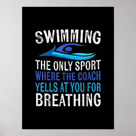 Schwimmen nur Sport, wo Coach Schwimmen Geschenke Poster (Vorne)