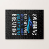Schwimmen nur Sport, wo Coach Schwimmen Geschenke Puzzle (Horizontal)