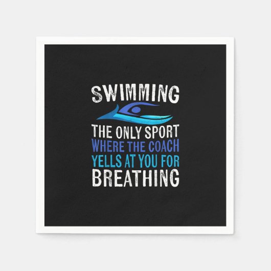 Schwimmen nur Sport, wo Coach Schwimmen Geschenke Serviette (Vorderseite)