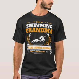 Schwimmen Oma Geschenk Pferd Radio spielen T-Shirt
