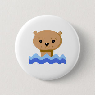 Schwimmen-Otter Button