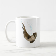 Schwimmen Otter Kaffee Tasse