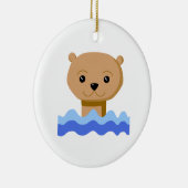 Schwimmen-Otter Keramik Ornament (Rechts)