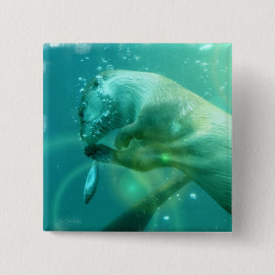 Schwimmen-Otter-Quadrat-Button Button
