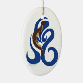 Schwimmen-Otter-Verzierung Keramik Ornament (Rechts)