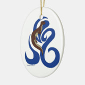 Schwimmen-Otter-Verzierung Keramik Ornament (Links)