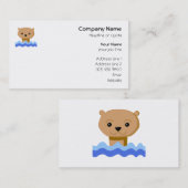 Schwimmen-Otter Visitenkarte (Vorne/Hinten)