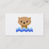 Schwimmen-Otter Visitenkarte (Rückseite)