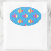 Schwimmen Ovaler Aufkleber (Tasche)