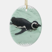 Schwimmen-Pinguin-Verzierung Keramik Ornament (Rechts)