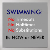 Schwimmen Poster (Vorne)