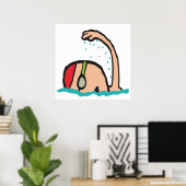 Schwimmen Poster (Heimbüro)