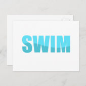 schwimmen postkarte (Vorne/Hinten)
