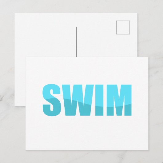 schwimmen postkarte (Vorne/Hinten)