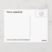 Schwimmen Postkarte (Rückseite)