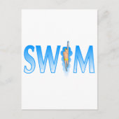 schwimmen postkarte (Vorderseite)