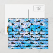 SCHWIMMEN POSTKARTE (Vorne/Hinten)
