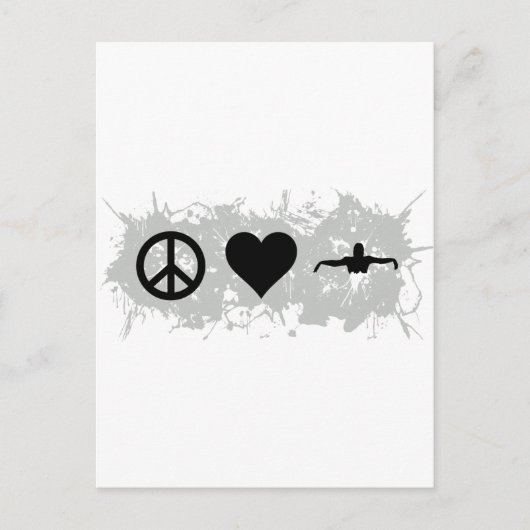 Schwimmen Postkarte (Vorderseite)