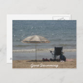 Schwimmen Postkarte (Vorne/Hinten)