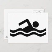 Schwimmen Postkarte (Vorne/Hinten)