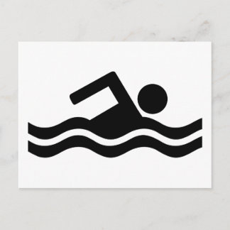 Schwimmen Postkarte