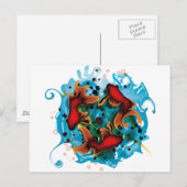 SCHWIMMEN POSTKARTE (Vorne/Hinten)